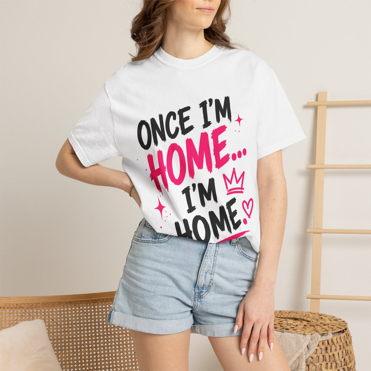 Once I'm Home... I'm Home | Oversized Heavyweight Graphic Tee