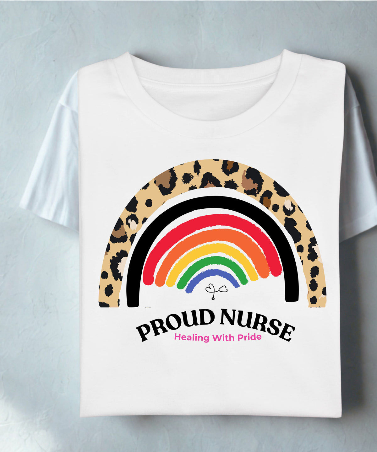Healing With Pride Nurse Tee | Proud Nurse Rainbow Shirt