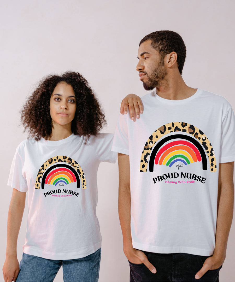 Healing With Pride Nurse Tee | Proud Nurse Rainbow Shirt