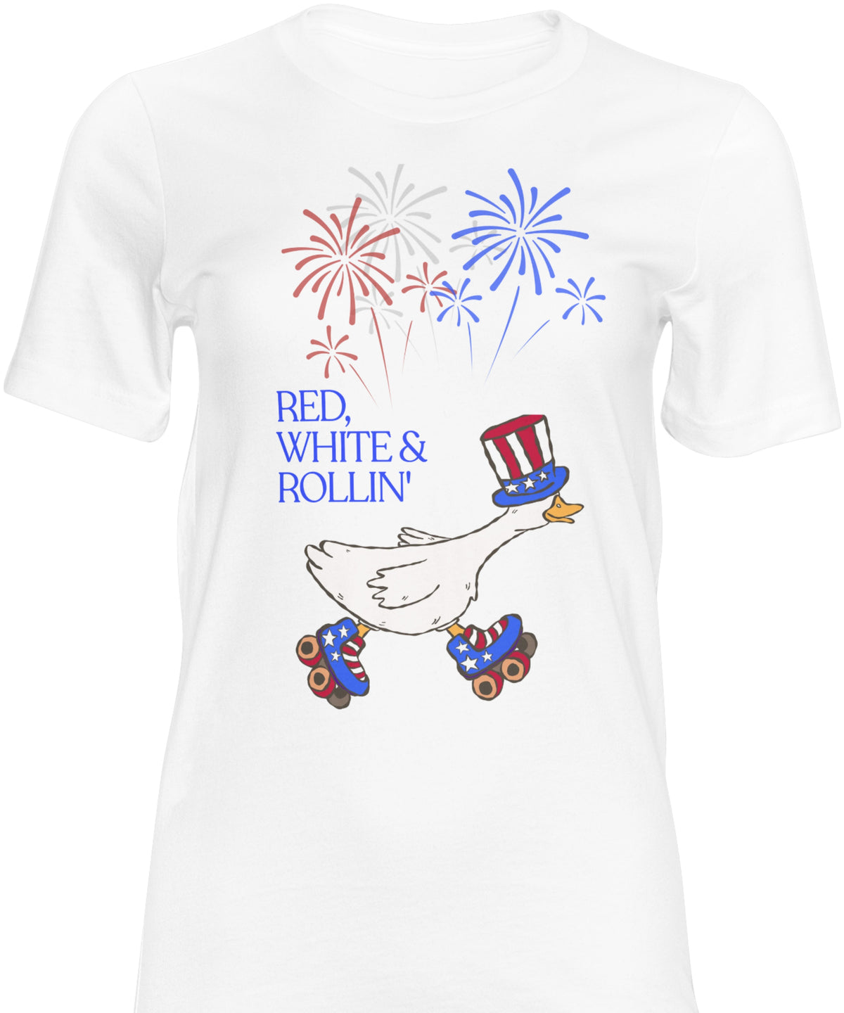 Red, White & Rollin'™ | Patriotic Goose Graphic Tee