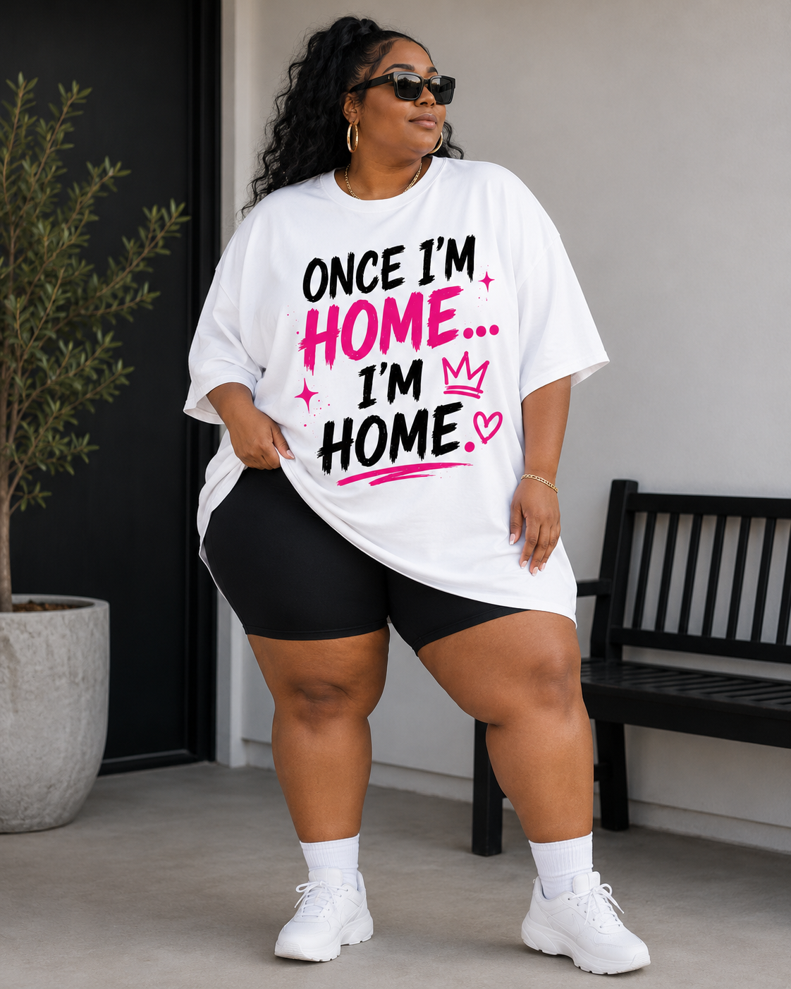 Once I'm Home... I'm Home | Oversized Heavyweight Graphic Tee