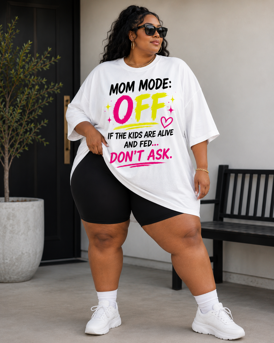 Mom Mode: OFF If the Kids Are Alive and Fed Don't Ask | Oversized Heavy Tee