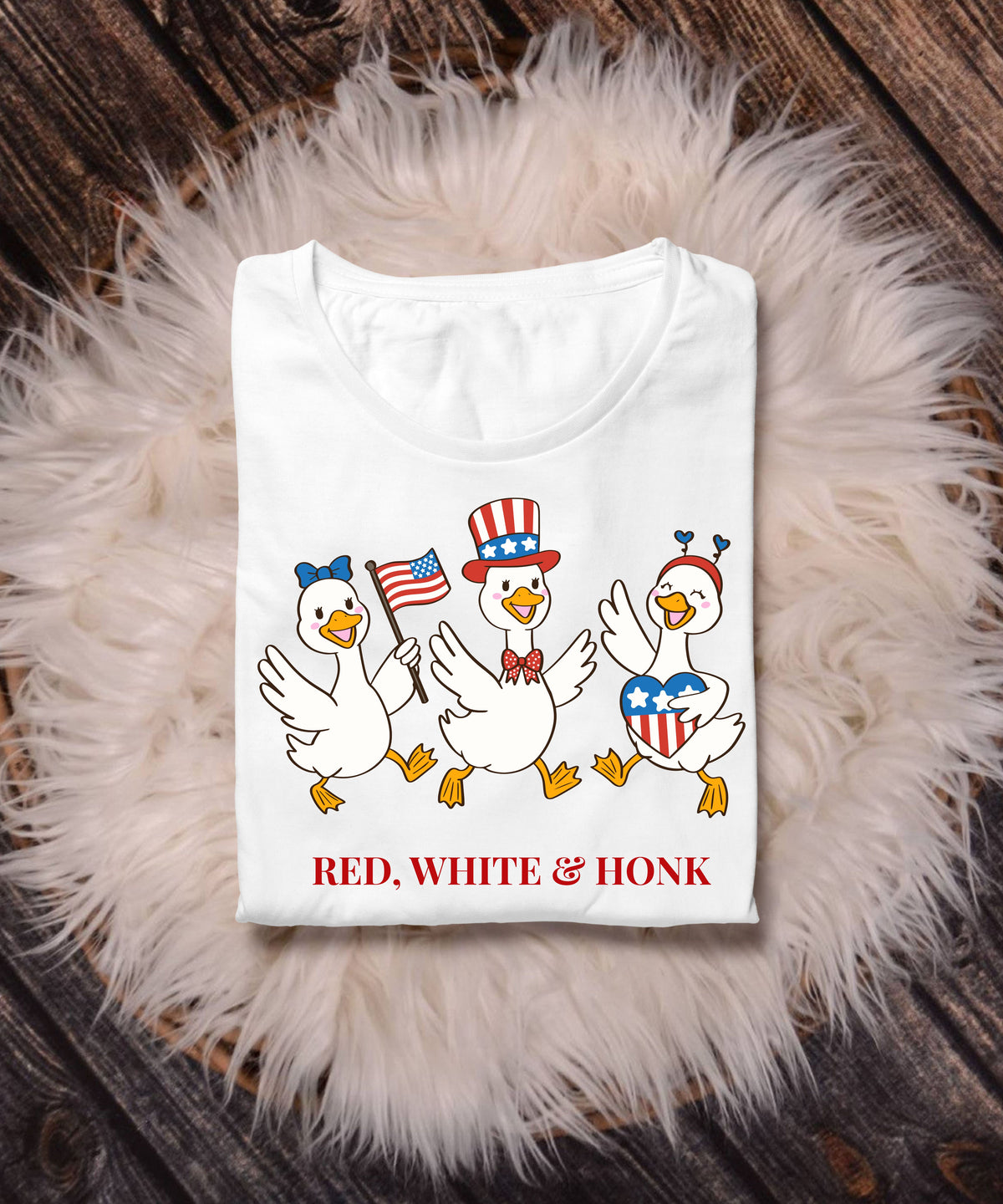Red, White & Honk | Patriotic Goose Graphic Tee